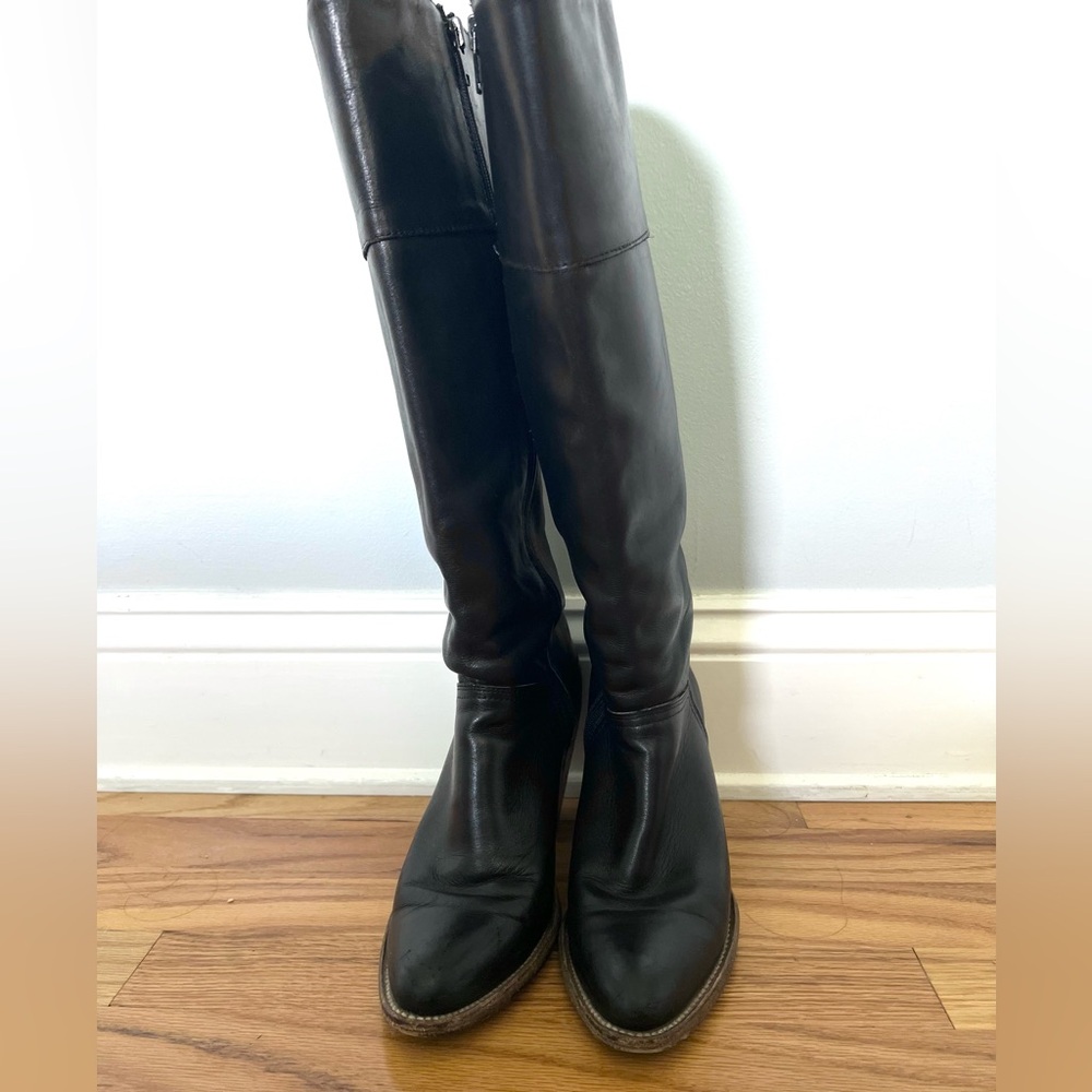Frye Black Leather Boots Size 7B